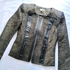 Buffalo gold tweed zipper Blazer Small